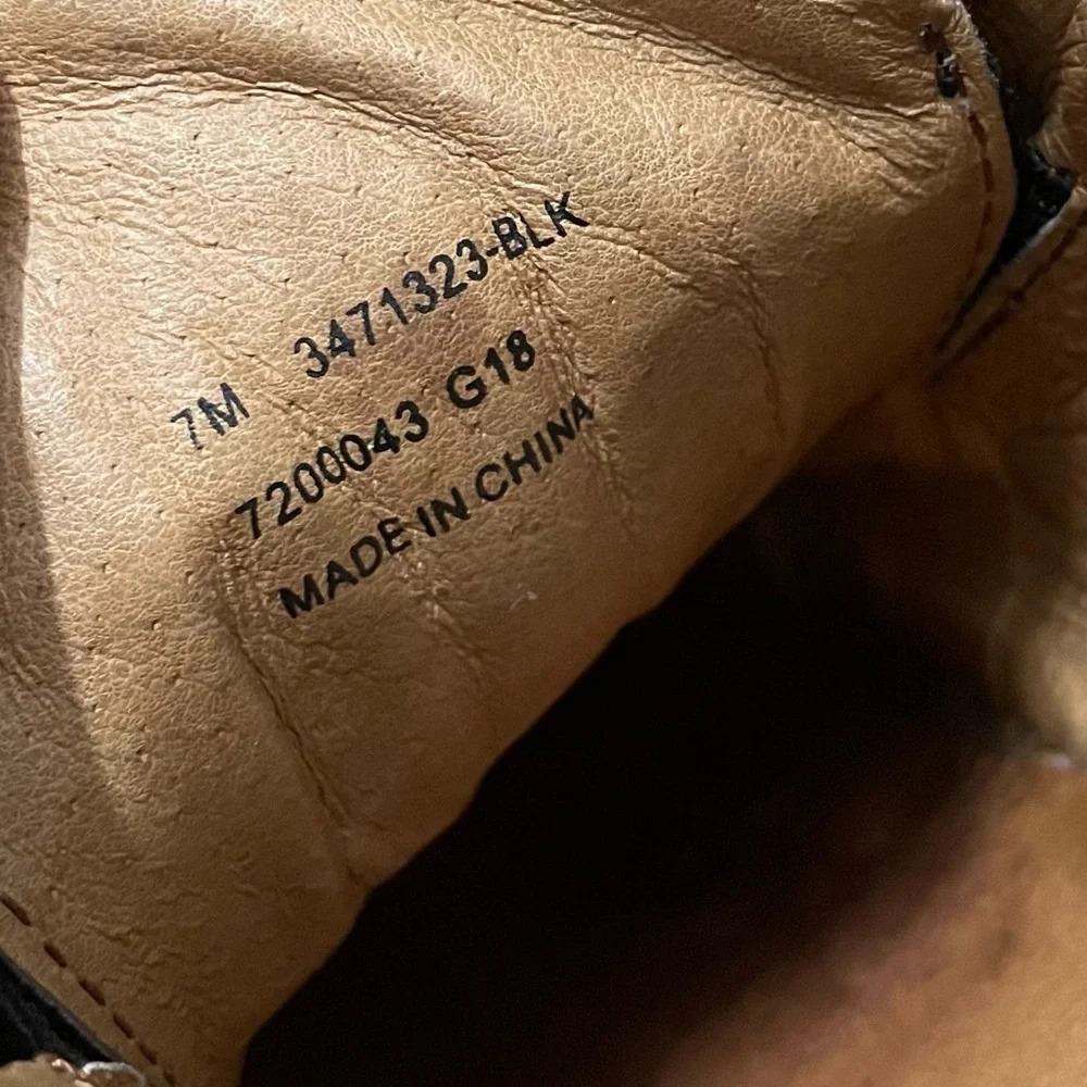 FRYE Lena Zip Up Platform Black Polished Soft Full Grain Leather Sneaker Size 7 - Picture 4 of 12